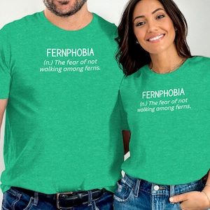 Fernphobia T-Shirts, Sweatshirts, Hoodies, V-Neck, Funny Fern Lover Gift, PNW Outdoor Graphic, Plant Lover Tee, Hiking Apparels