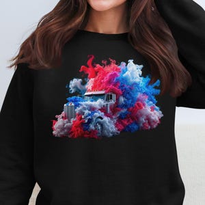 Patriotic Truck Graphic Tee: Red White & Blue American Trucking