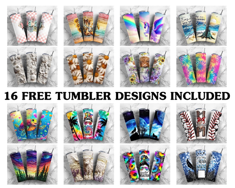 New Year 2024 Tumbler Wraps 2024 Skinny Tumbler Wrap Design Ideal