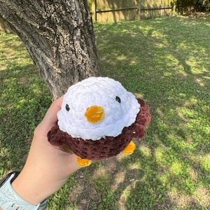 Gehäkelter Weißkopfseeadler Plushie Vogel Kuscheltier Amigurumi