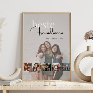 Gift best friend, JGA, bride, personalized | Poster photo collage | Digital
