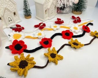 Crochet Floral Hair Pins, Hair Braiding Toddler, Gift for Her.