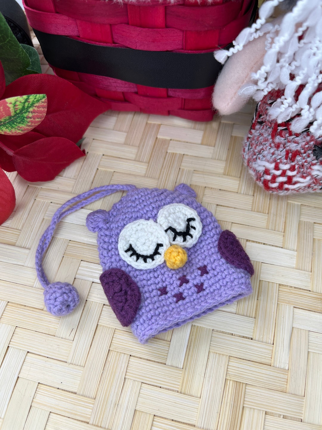 Crochet Owl Key Holder Key Case Backpack Charm Etsy