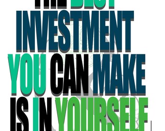 The Best Investment-RMD: Financial Motivation/Personal Finance/ Digital Poster/ Digital Printable Wall Art/Money/ Instant Digital Download