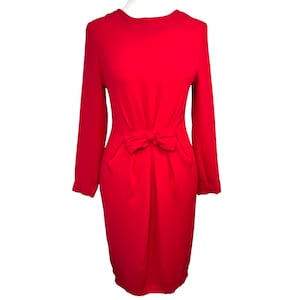 red long sleeve holiday dress Holiday Muse Cable Knit Sweater Mini Dress in Red L / Red