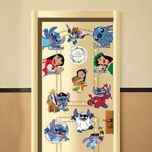 Disney Lilo & Stitch Inspired Magnet, Funny Disney Stitch Pirates Cruise Ship Stateroom Door, Lilo Magnets, Disney Family Halloween Magnet