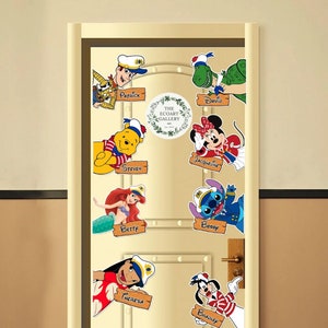 Personalized Disney Cruise All Characters Magnet, Mickey and Friends Cruise Inspired Magnets For Cruise Ship Stateroom Door, Lilo & Stitch