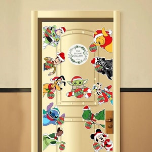 Personalized Disney Christmas Cruise All Characters Magnet, Mickey and Friends Christmas Very Merrytime Cruise Stateroom Door, Lilo & Stitch