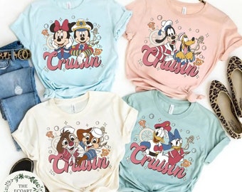 Mickey and Friends Disney Cruisin Shirt, Disney Cruise Shirt, Disney Family Cruise Trip 2024, Chip and Dale Cruise, Disney Wish Dream Magic