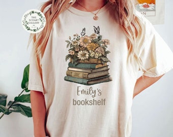 Personalized Book Lover shirt, Custom Book Club Shirt, Bookworm Gift, Book T-Shirt,Librarian Gift, Reading Teacher Shirt, Custom Bookshelf