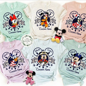 Personalized Mickey and Friends Disney Cruise 2024 shirt, Disney Cruise Group Tees, Disney Family Vacation 2024, Matching Cruise shirts