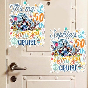 Personalized Disney Birthday Cruise Magnet, Best Birthday Ever, Mickey and Friends Magnets, Disney Inspired Magnets For Cruise Ship
