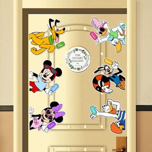 Personalized Mickey and Friends Disney Cruise Summer Trip Magnet, Disney Family Cruise Summer Vacation Magnet For Cruise Ship Stateroom Door