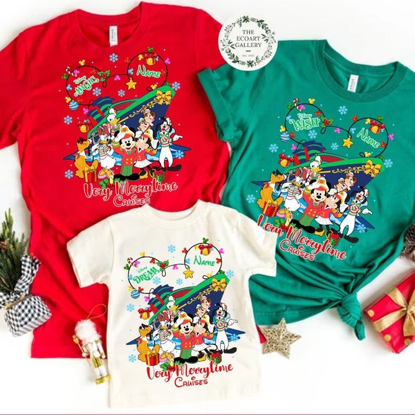 Mickey and Friends Very Merrytime Cruises Shirt, Disney Christmas Family shirts, Disney Cruise Line Christmas Shirt, Christmas Cruise shirts