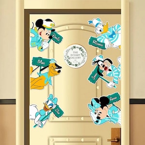 Mickey and Friends Disney Cruise 25th Silver Anniversary at Sea Magnet, Disney Family Cruise Inspired Magnets For Cruise Ship Stateroom Door