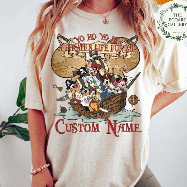 Personalized Disney Pirates Shirt, Mickey and Friends Pirates of the Caribbean Shirt, Disney Family Cruise Trip 2023, A Pirate's Life For Me