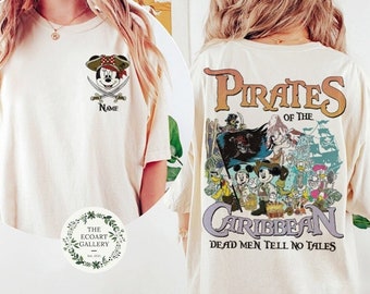 Two-sided Mickey and Friends Cruise Disney Pirates Shirt, Pirates of the Caribbean Dead Men Tell No Tales, Disney Family Cruise Trip 2024