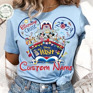 Personalized Disney Birthday Cruise shirt, Mickey and Friends Disney Cruise shirt, Birthday Matching Cruise Tee, Disney Family Trip shirts