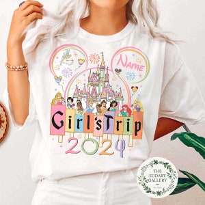 Personalized Disney Girls Trip 2024 shirt, Custom name Mickey & friends shirt, Disney Besties Matching shirt, WDW Disneyland trip tee