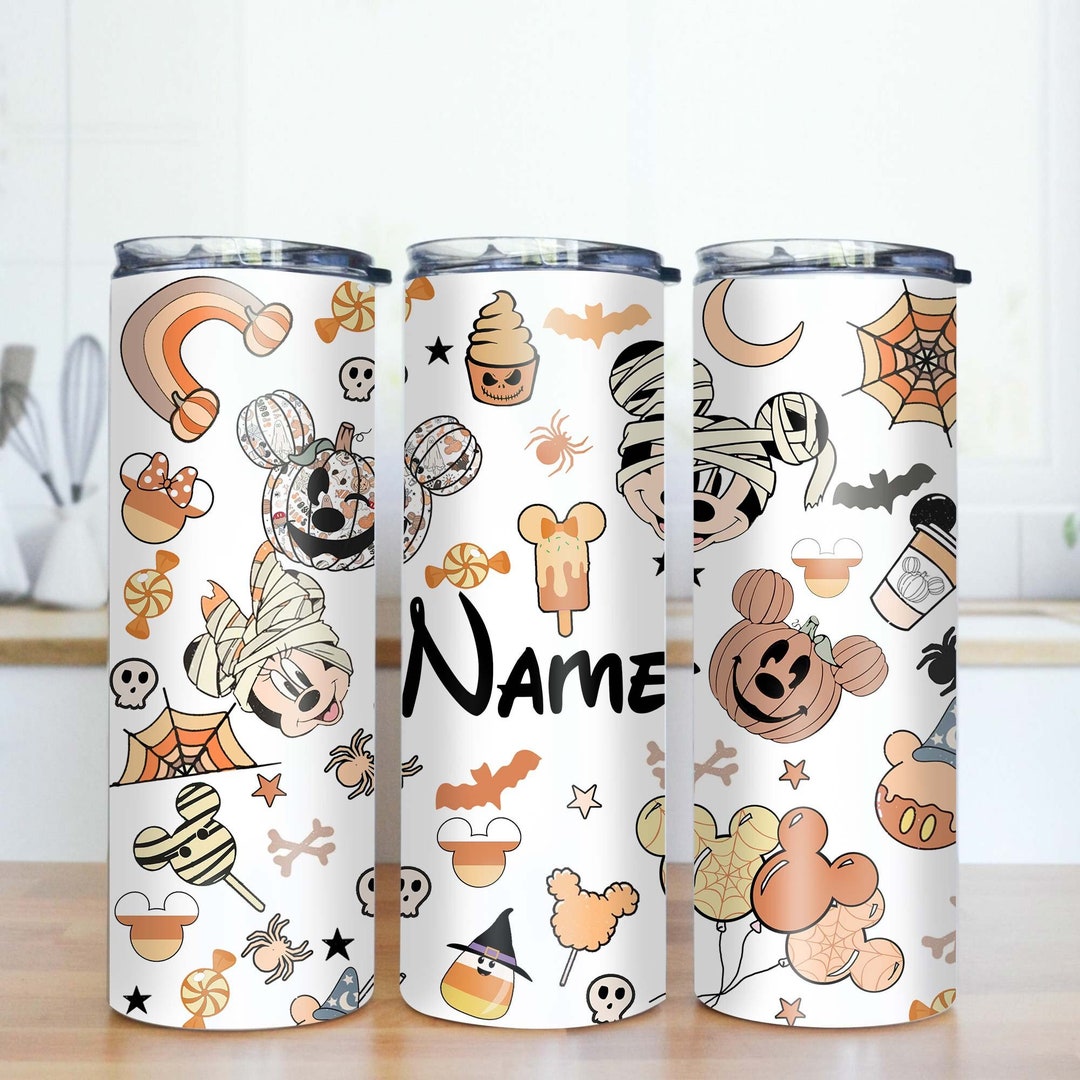 Personalized Vintage Disney Halloween Tumbler Mickey Pumpkin Etsy