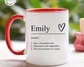 Personalized Name Definition Mug, Custom Name Mug, Personalize Name Coffee Mug With Custom Definition, Name Meaning Mug, Name Definition Cup