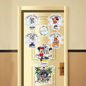 Personalized Disney inspired Magnets For Cruise Ships' Stateroom Doors, Disney Cruise Magnet, Mickey & Friends, Cruise Door Decor