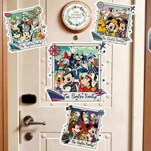 Aimant personnalisé Mickey et ses amis Disney Cruise Line 2024, aimant croisière d'été Disney, aimant de porte pirates Disney, aimants croisière en Alaska