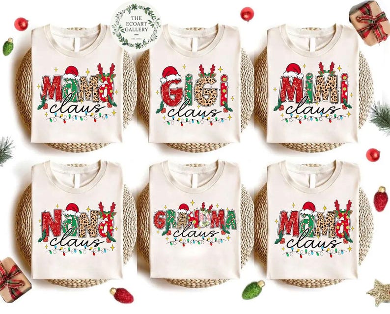 Personalized Santa Claus Family Shirt, Christmas Family Matching Shirts