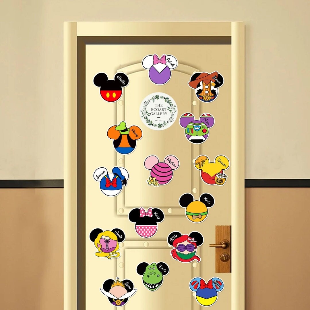 Personalized Mickey Ears Disney Cruise All Characters Magnet, Mickey ...