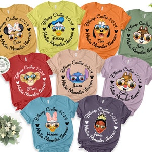 Personalized Multi Character Disney Cruise 2024 shirt, Mickey and Friends Disney Cruise Line shirt, Disney Matching Group Cruise shirts