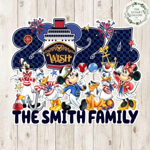 Personalized Mickey & friends Disney Cruise Line 2024 Magnet, Family Cruise magnets Disney Wish Fantasy Magic Wonder Dream Magnet