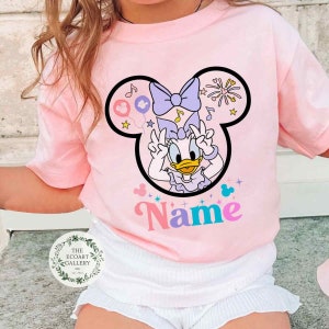 Personalized Disney with my Bestie Girls Trip 2024 shirt, Custom name Minnie Daisy shirt, Disney Besties Matching shirt, WDW Disneyland trip image 2