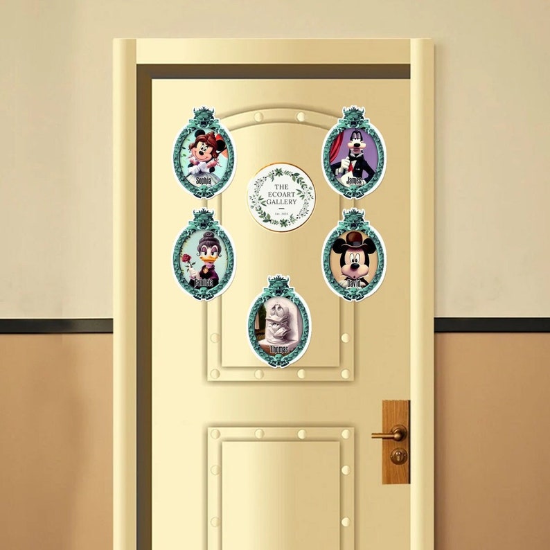 Aimant personnalisé Mickey et ses amis Disney Cruise The Haunted Mansion, aimants Welcome Foolish Cruisers pour porte de cabine de bateau de croisière image 1