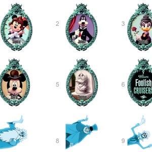 Aimant personnalisé Mickey et ses amis Disney Cruise The Haunted Mansion, aimants Welcome Foolish Cruisers pour porte de cabine de bateau de croisière image 2