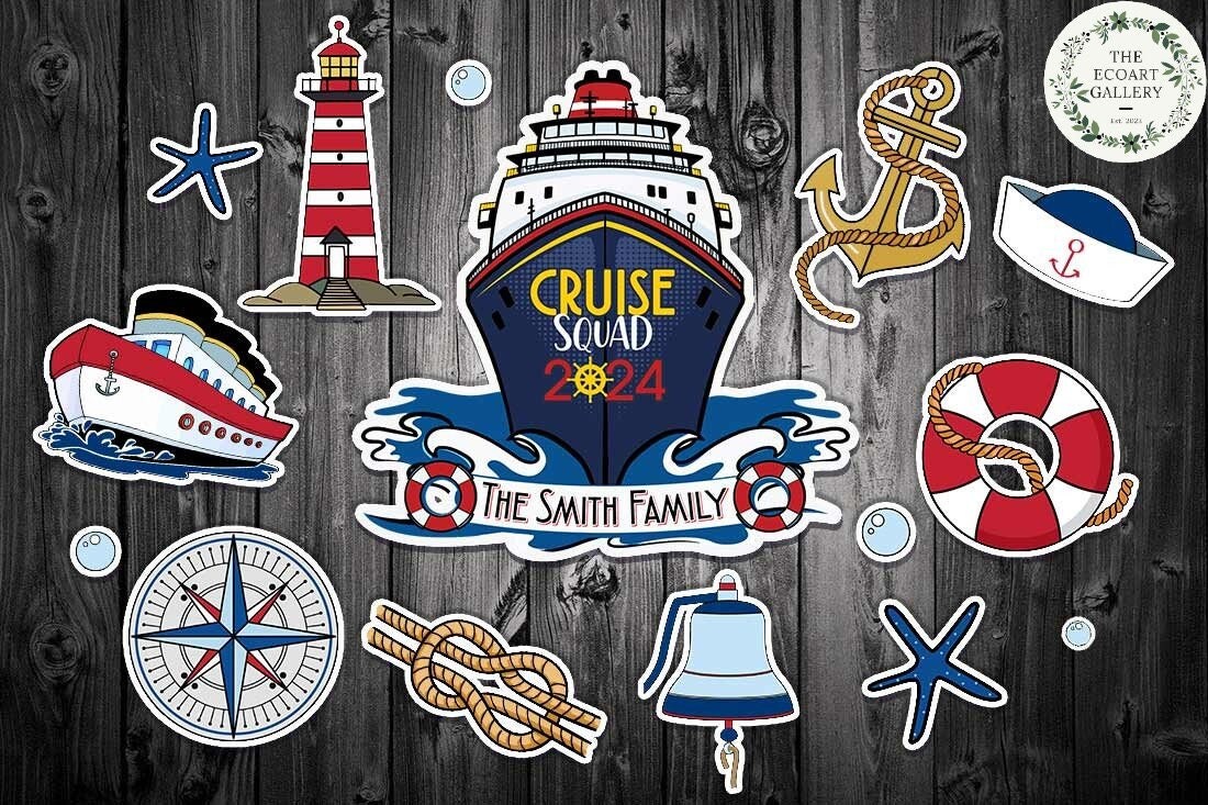 Personalized Cruise Squad 2024 Magnet, Family Cruise Trip Magnet Stateroom Door, Cruise Ship Anchor Vacation Magnet Decor, Cruise Door Gift