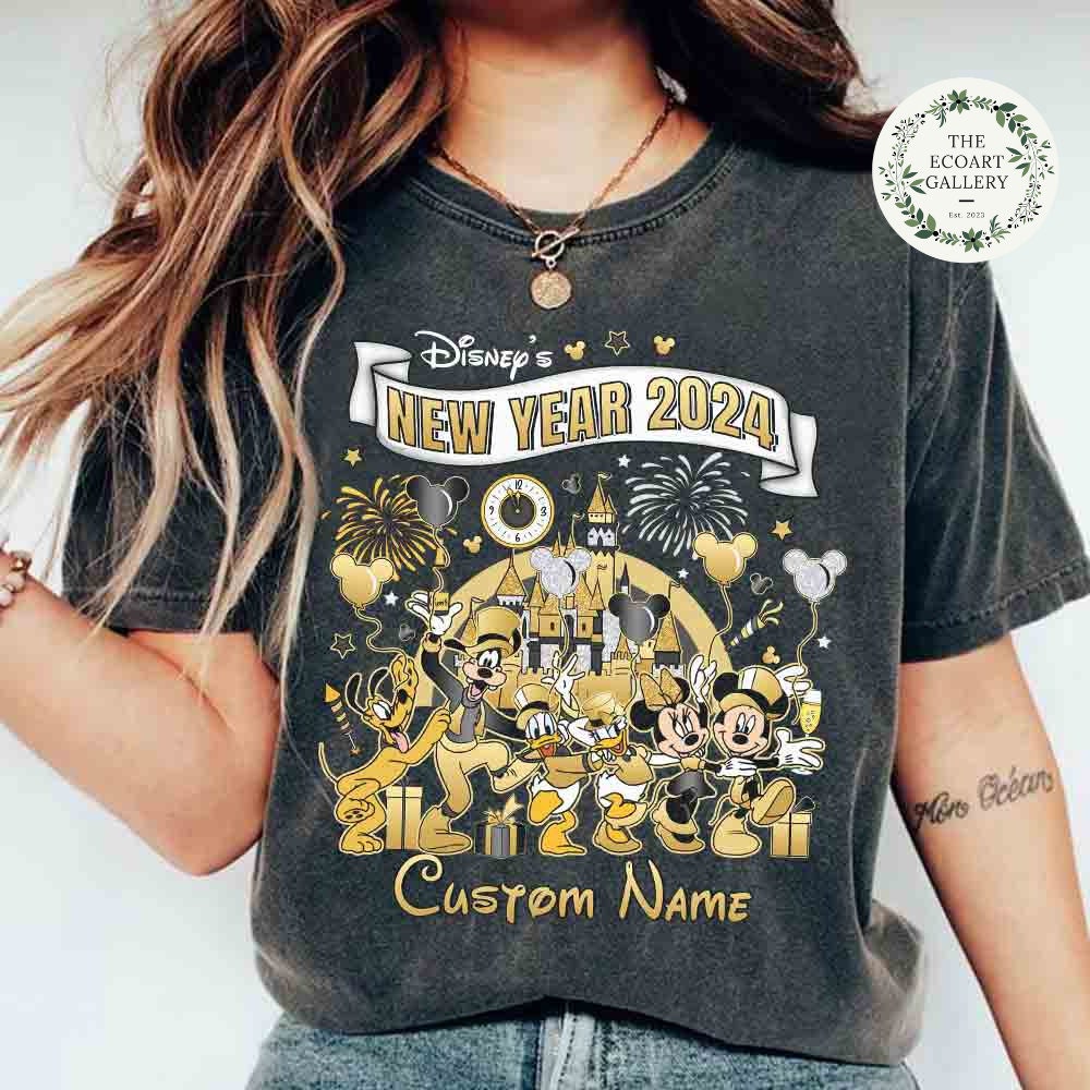Personalized Mickey & Friends Happy New Year 2024 shirt, Disney New