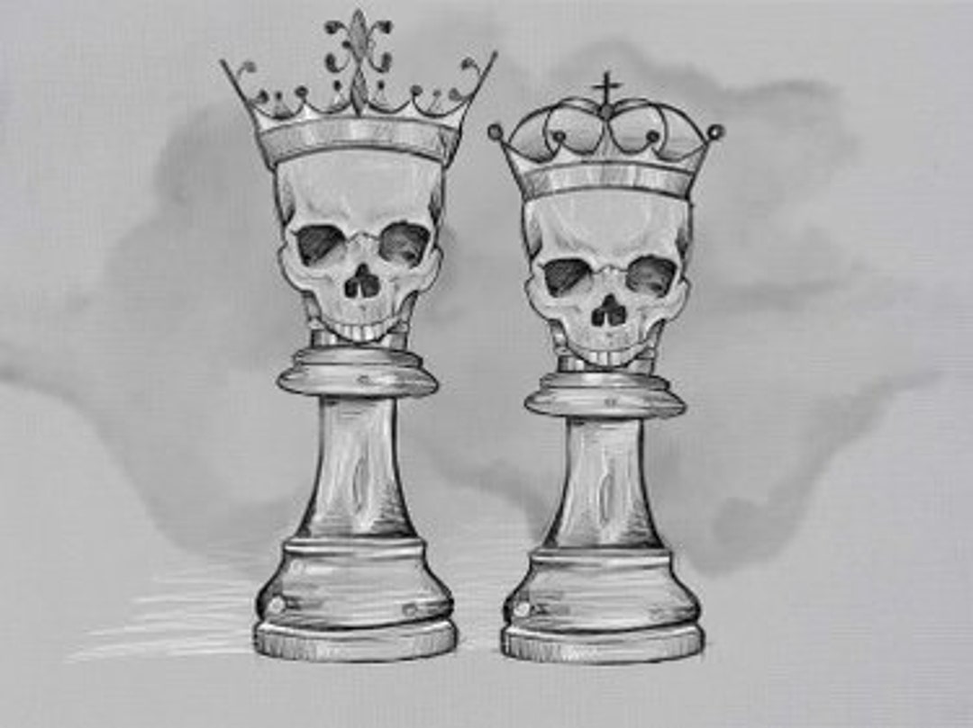 king chess piece tattoo sketch