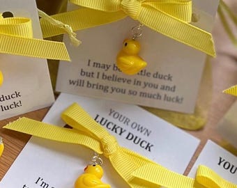 Lucky duck gift. Good luck duck to be attached to a purse, handbag, keys or as a little keepsake. Gift wrapped.