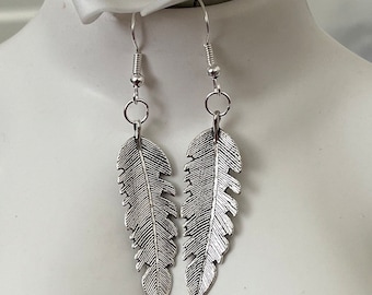 Silver leaf earrings. Gift wrapped to make the perfect little gift.