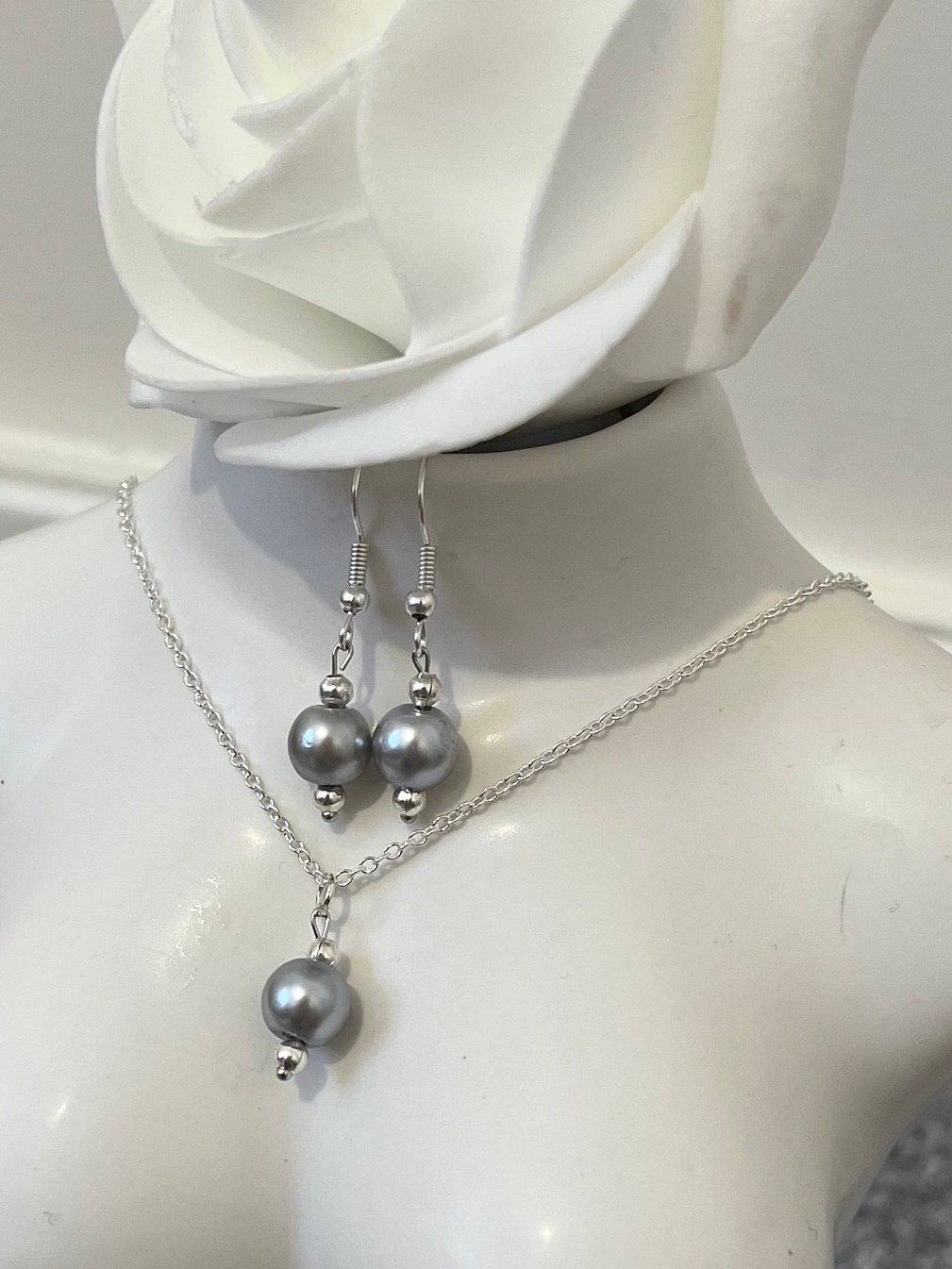 ネックレス・ペンダント The Grey Pearl Necklace Grey Pearl Necklace L | AJ Jewels