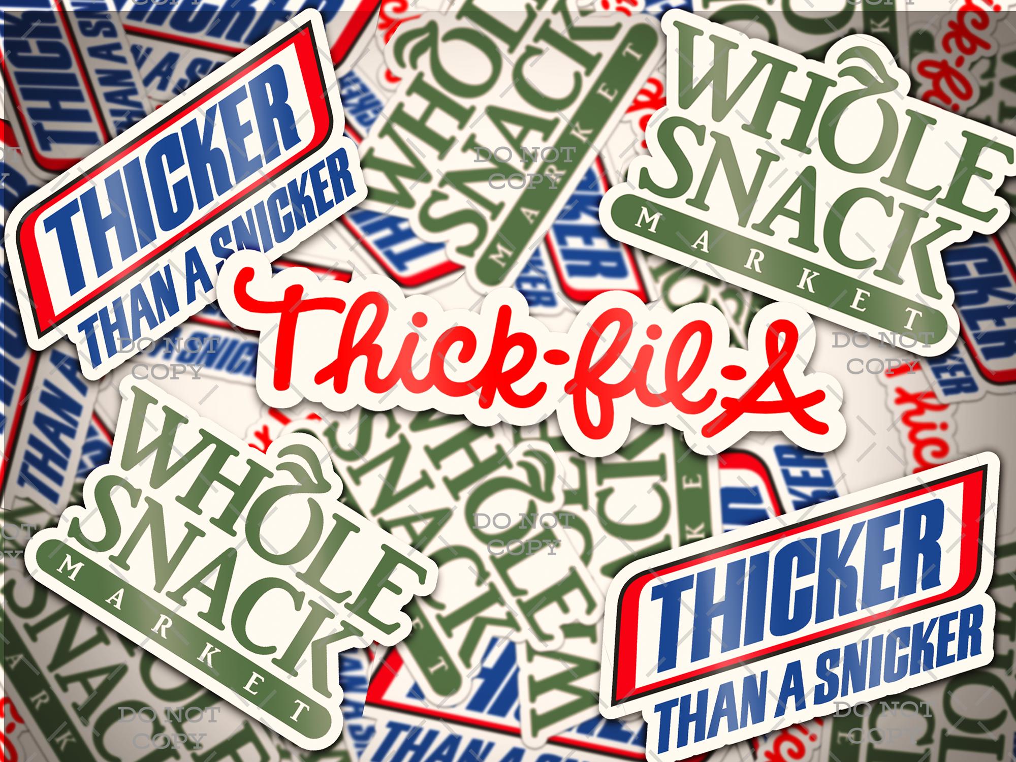 Thick Girl - Plus Size Funny Sticker Pack - Journal Stickers, Water Bottle, Laptop Sticker