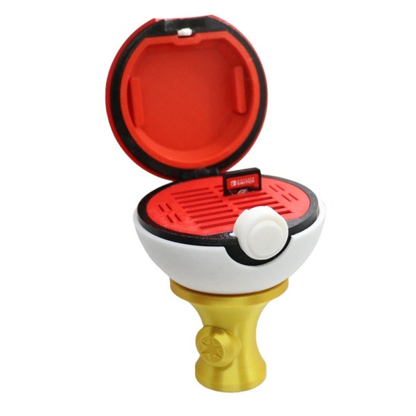 Functional 3D Printed Pokeball Holds 16 Nintendo Switch Games + 8 Micro SD Cards Pokemon