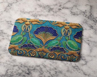 Alfombrilla de baño Art Déco con diseño de tortuga marina - Decoración de baño costera