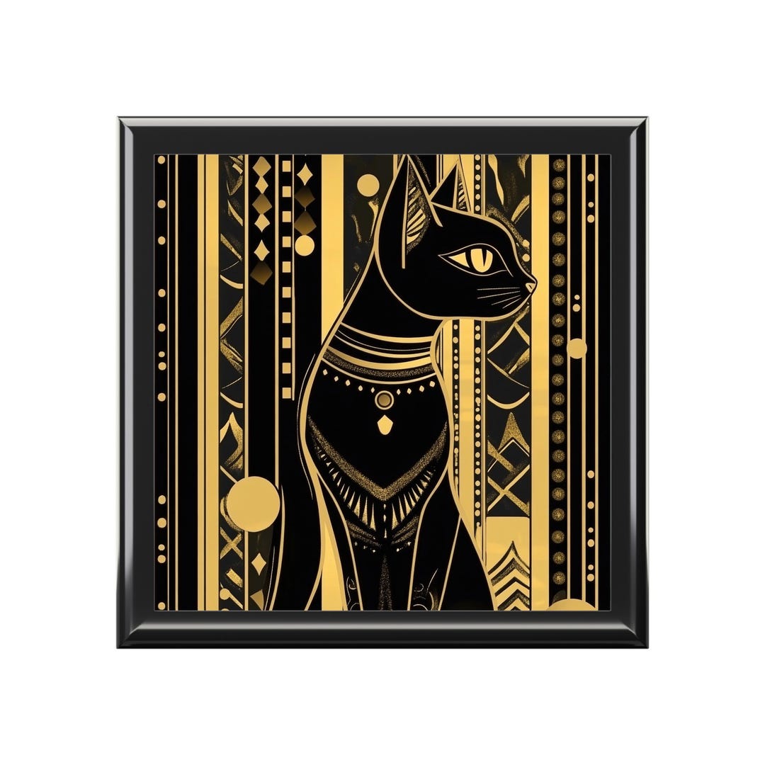 Art Deco Black Cat Motifs photo