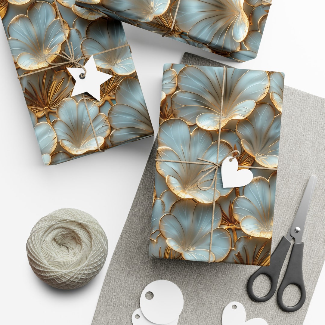 Elegant Floral Art Deco Wrapping Paper Sheets for Special Occasions - Etsy