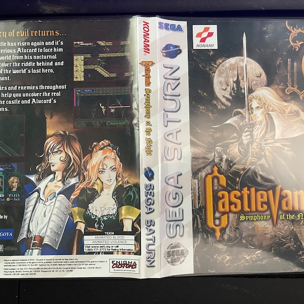 Castlevania - Symphony of The Night SEGA SATURN English Patched Repro Game, Case and Art