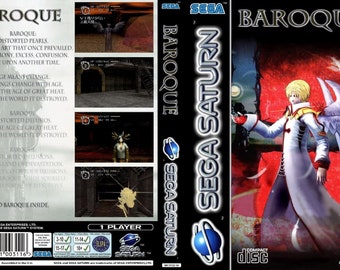 Baroque Sega Saturn English Patched Case and Game!