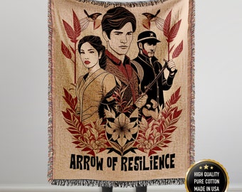 The Hunger Games Inspired  Blanket, Jacquard Throw Blanket Coriolanus Fans Gift