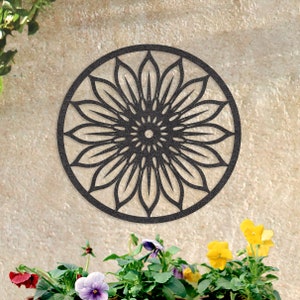 Sunflower Metal Wall Hanging, Modern Metal Flower, Unique  Indoor and Outdoor Laser Cut Metal, Garden Decor