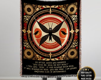 The Hunger Games Inspired Blanket, Jacquard Throw Blanket Mocking Bird Fans Gift